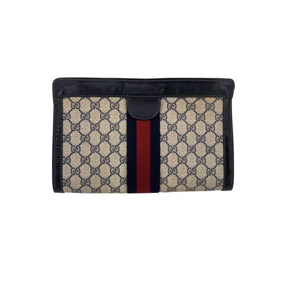 Gucci Vintage Cloth Clutch Bag Ophidia - Picture 1 of 6
